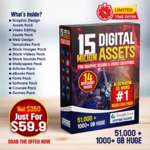 15 Million Digital Assets Resell Pack (14 in 1)